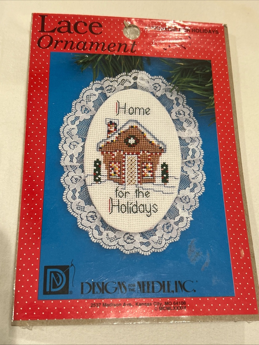 NEW Designs for the Needle,Inc. Lace Cross Stitch Holiday Ornament Craft Kit